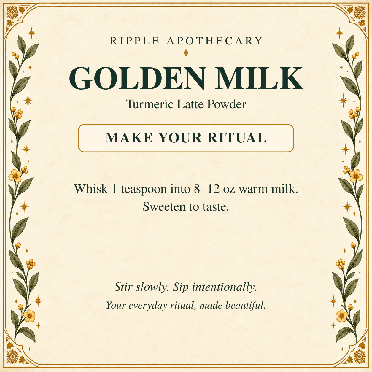 GOLDEN MILK ritual