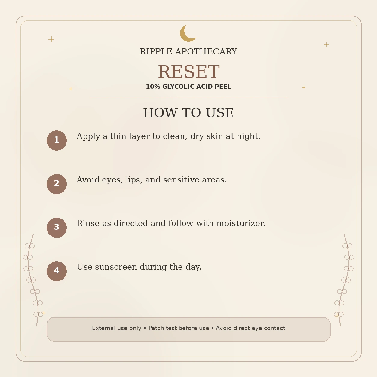 RESET how to use