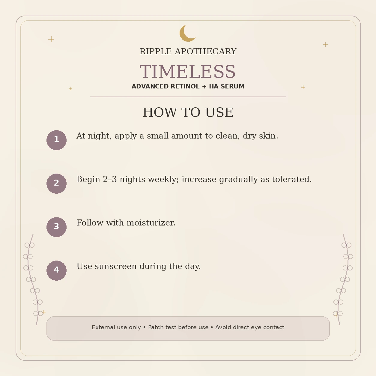 TIMELESS how to use