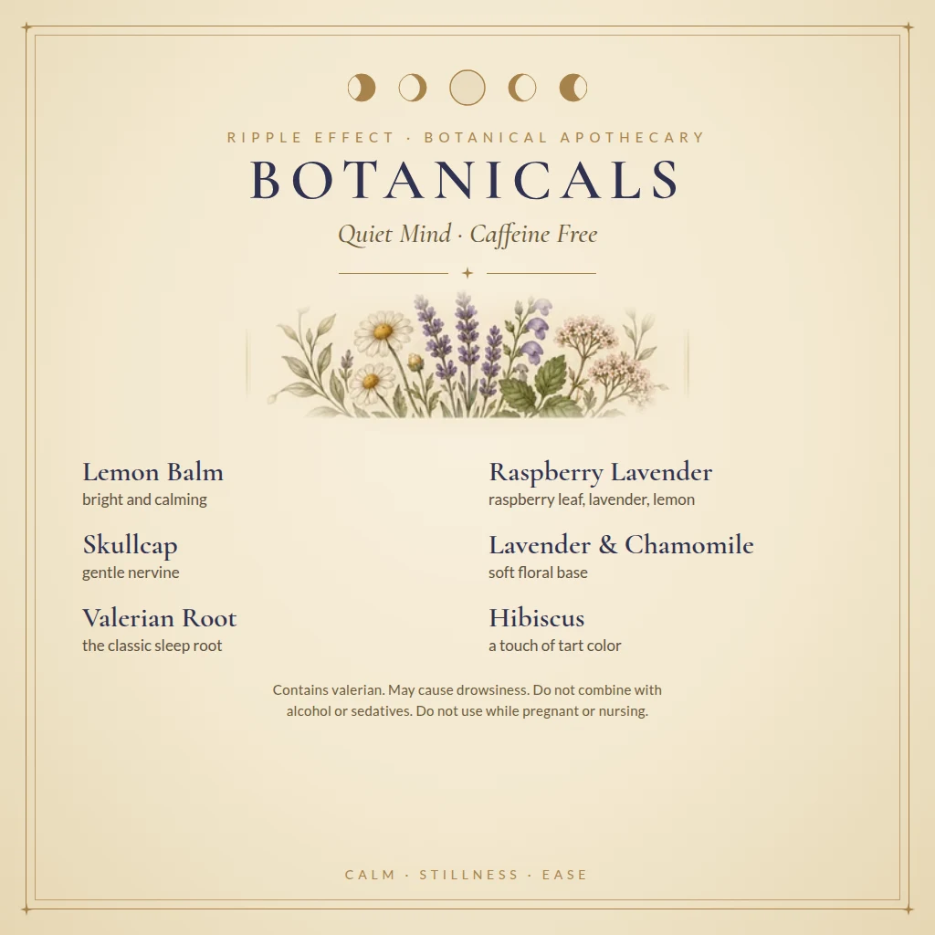 Quiet Mind tea botanicals
