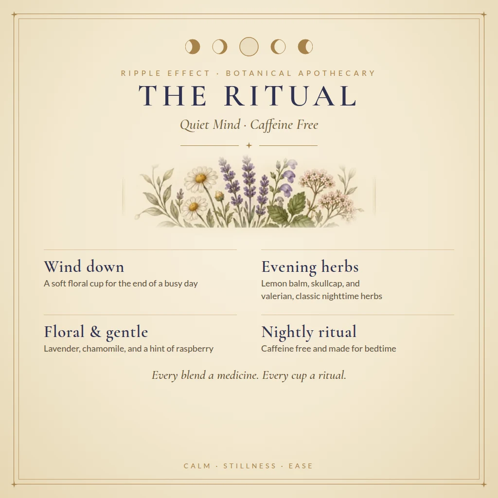 Quiet Mind tea ritual and benefits
