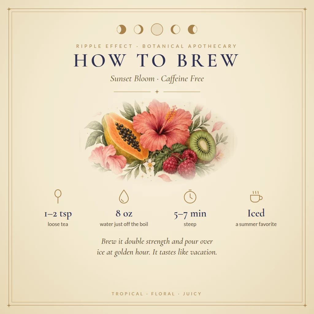 How to brew Sunset Bloom tea