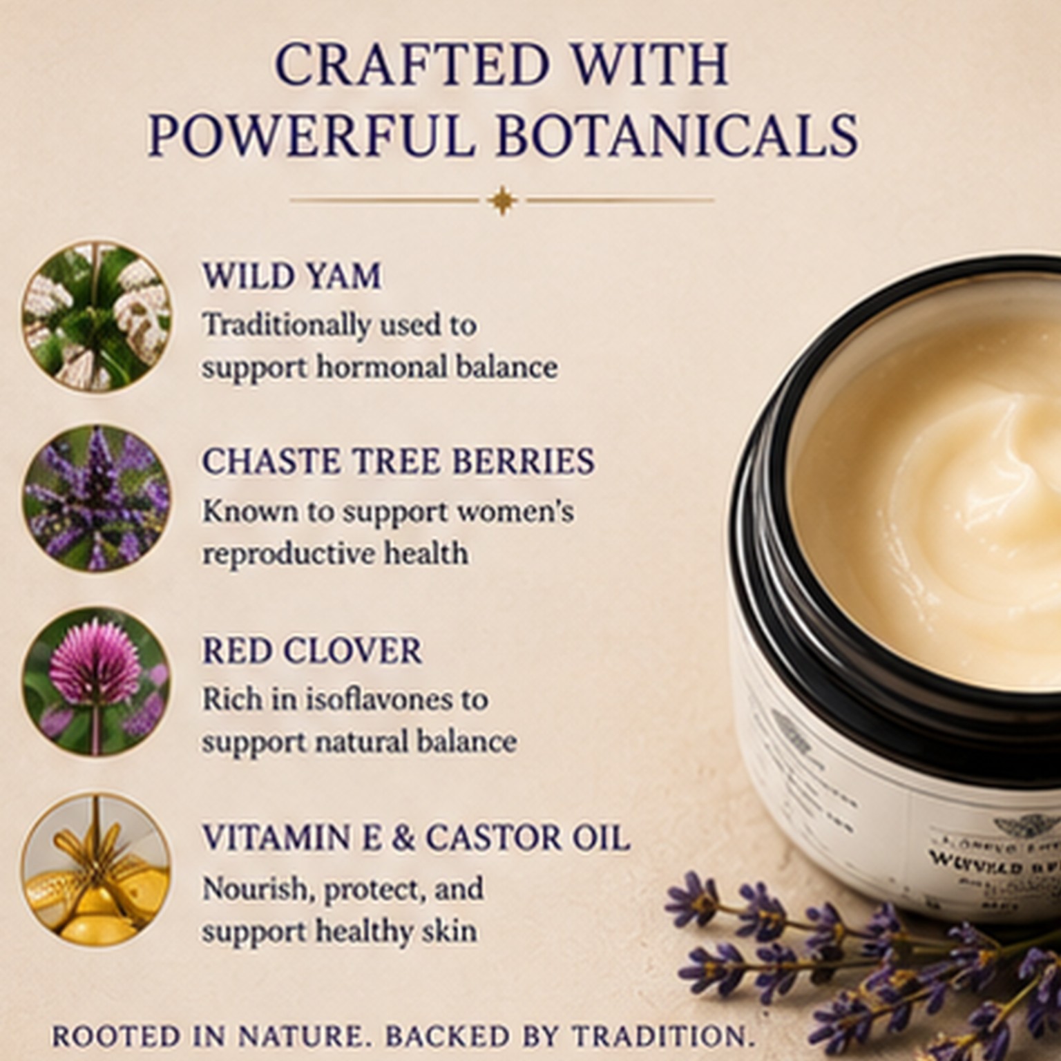 Featured botanicals in Wild Yam Cream